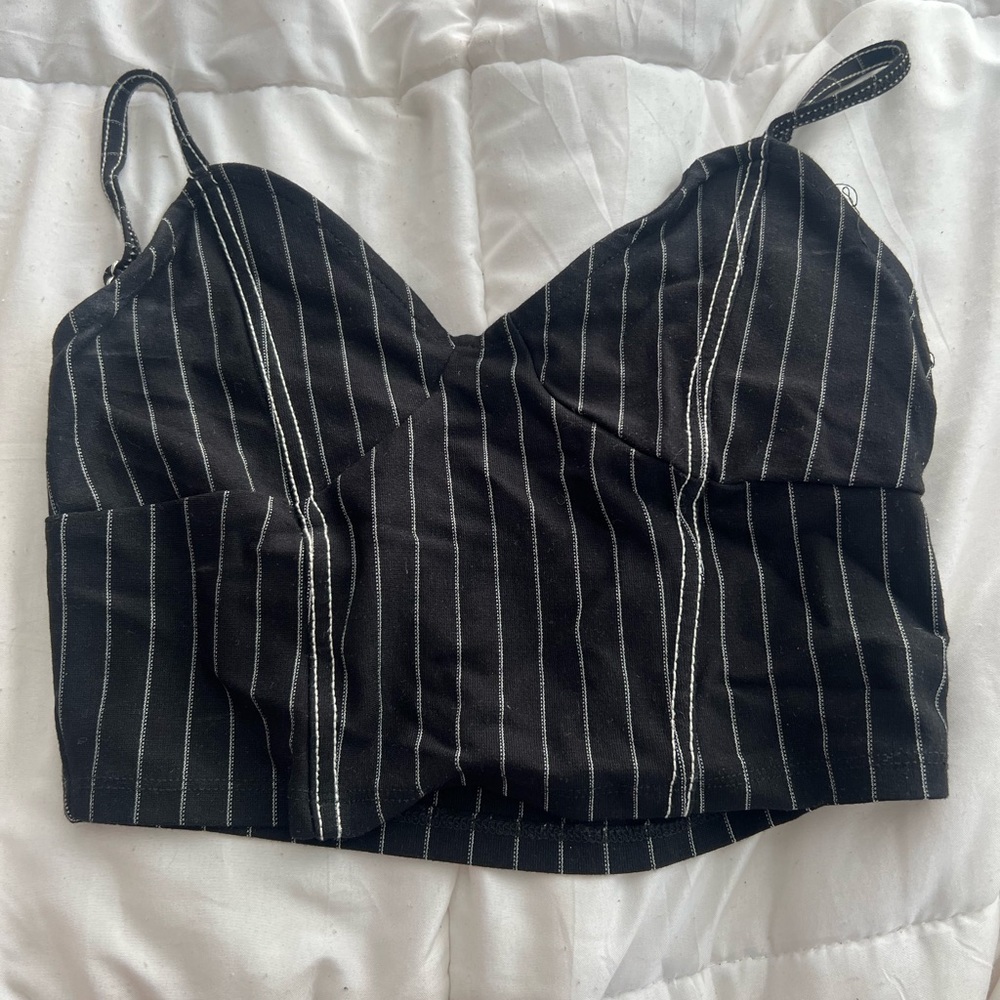 striped crop top